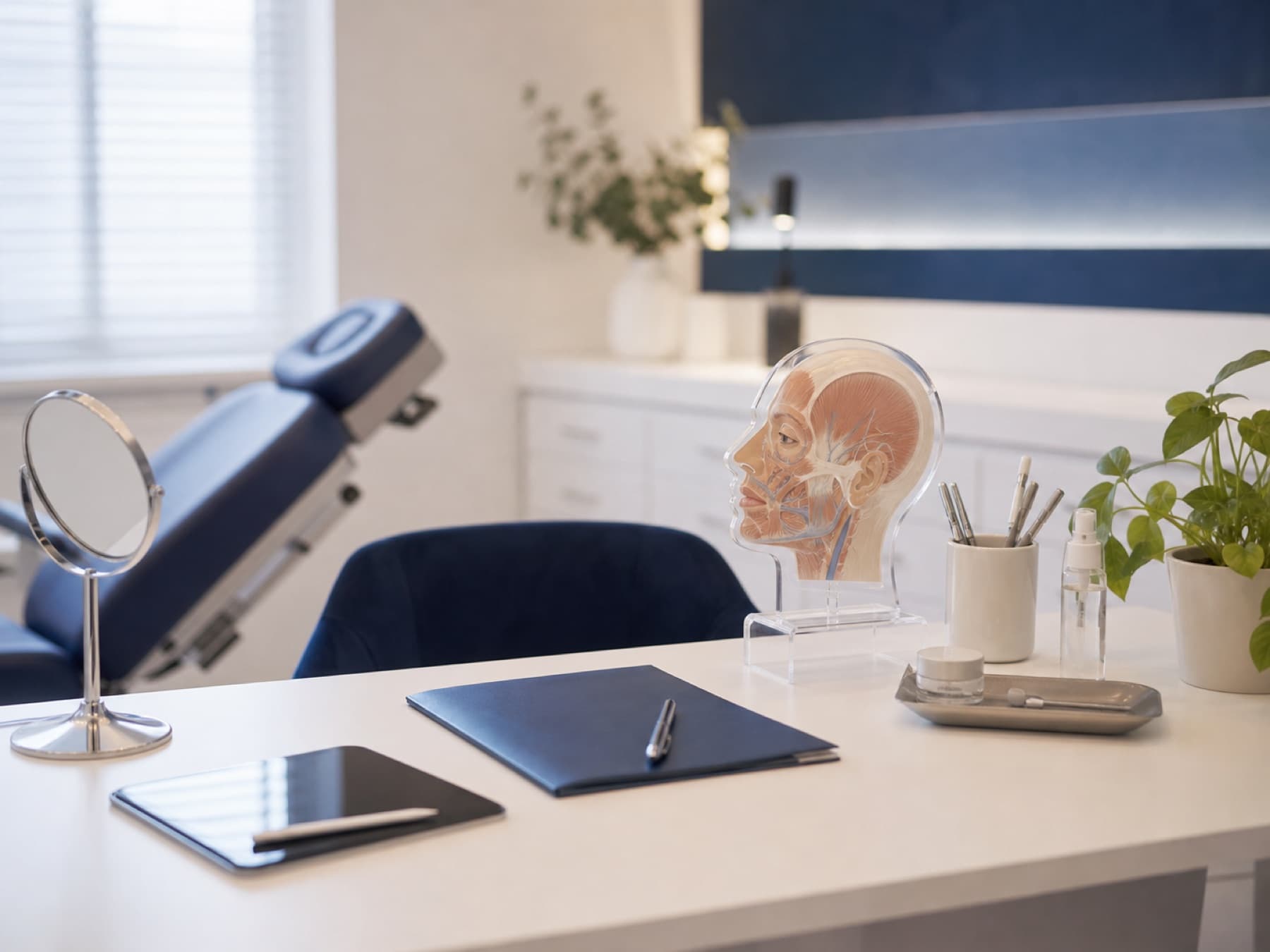 Ambiente medico per valutazioni estetiche del volto