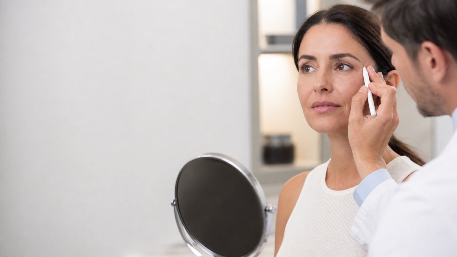 Consulenza di medicina estetica del volto e area perioculare